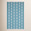 Button Blue Hand-Hooked Striped Wool Rug
