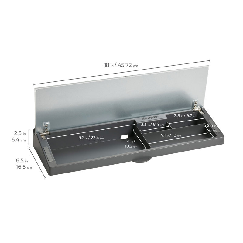 ECR4Kids MessageStor Dry-Erase Keyboard Write and Store, Desk Organization