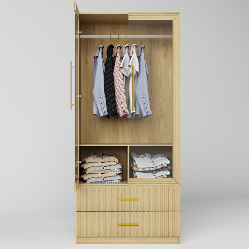 2 Door Wardrobe, Oak