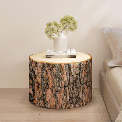 Repose-pieds rond souche d'arbre