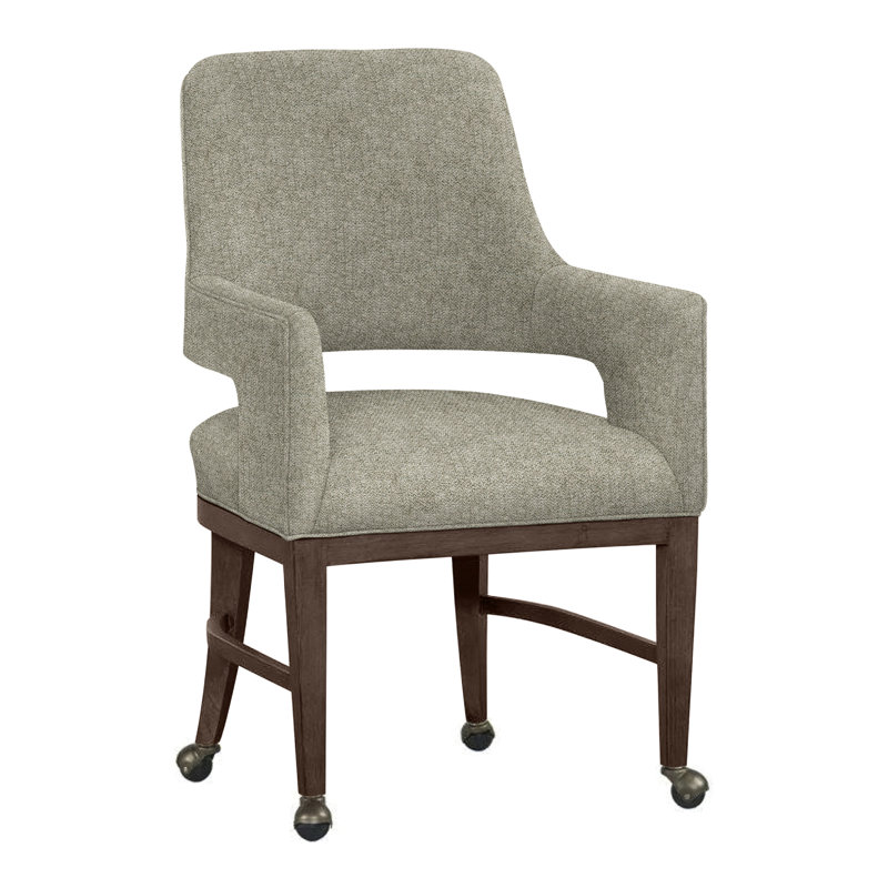 Josie Upholstered Arm Chair, Perigold Montage Cinder, Hazelnut