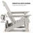 Hdpe 3-position Adjustable Adirondack Glider Chair Set Of 2, Hdpe Adirondack Chairs Set Of 2, Plastic Outdoor Chairs- Looks Exactly Like Real Wood-971957764