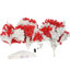 Arbre de Noël artificiel 6 pi avec 300 lumières à DEL blanc chaud, 904 branches pliables, rouge - aspect bonbon pour arbre de décoration festive, 6 pieds de haut, flexible et style maison de vacances Joy