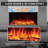 35" W Smart Build In Electric Fireplace Insert, 1-2-3 Sided View, Heater 750W/1500W, Multi Colors Of Flame & Fuel Bed, Alexa/Google Assistant Enabled