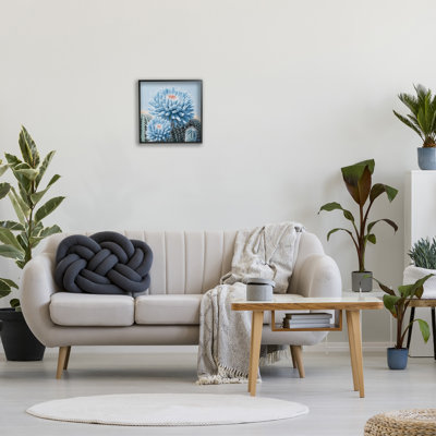 «Blue Cactus Botanicals», art de la giclée encadrée par RB
