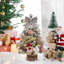 Décorations de Noël, mini arbre de Noël artificiel avec aiguilles de pin floquées, décoration de baies pour décoration d'intérieur, de maison, de bureau et de fête de Noël (rose)