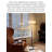 Modern Wrought Iron, Solid Wood and Glass Floor Lamp