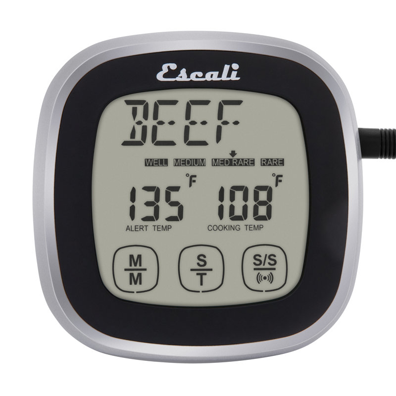 Thermomètre numérique à écran tactile Escali, Noir/argenté