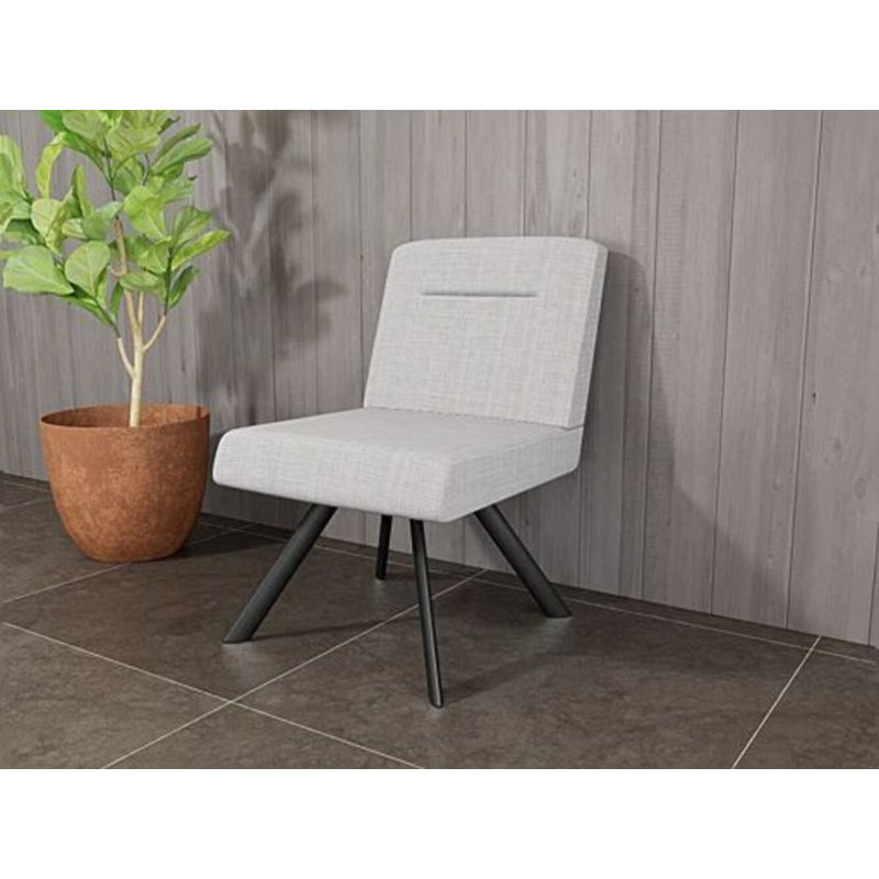 Chaise d'invité Willow, Noir, Gris chambray