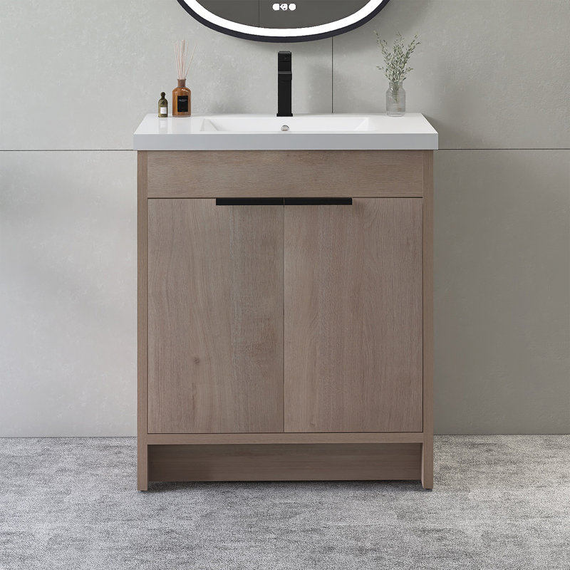 Meuble-lavabo sur pied 30 po avec lavabo en résine