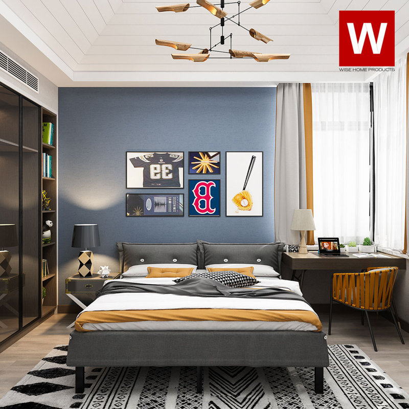 14" Steel Platform Bed, California King