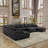Oversized U-Shaped Couch Chenille Sectional Sofa Solid Wood Storage Modular Sofa With Cup Holder-451680000