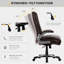 181kg Capacity  Ergonomic PU Leather Office Chair, Adjustable Lumbar Support & Flip-Up Arms-2032688081