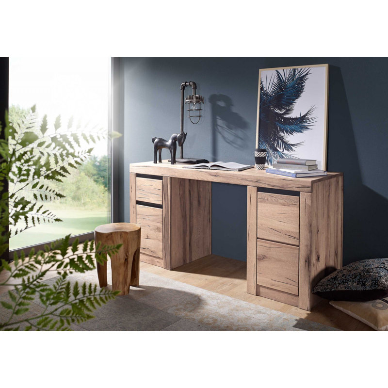 Montreux Solid Wood Writing Desk, Bianco