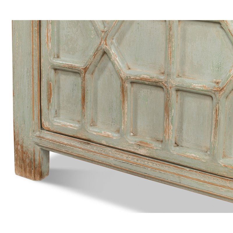 Isla English Garden Sage Pine Sideboard with Adjustable Shelves