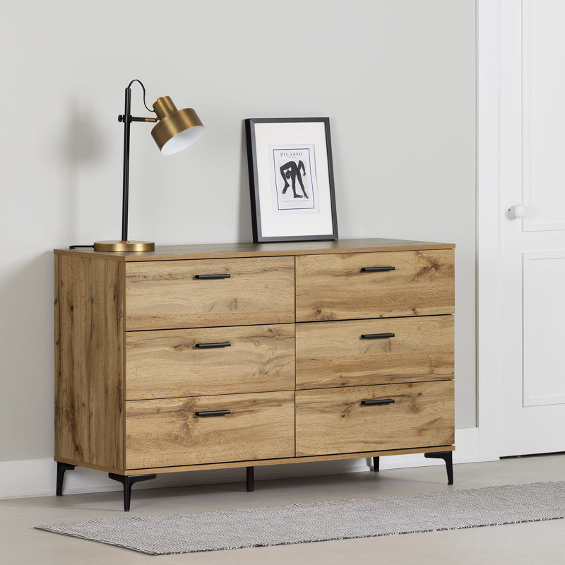 Kilgore 51.25'' W 6 - Drawer Dresser, Nordik Oak