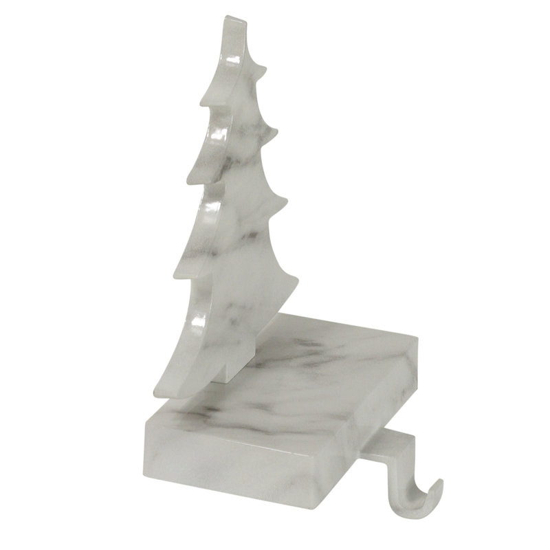 Porte-chaussette de Noël 8 po blanc et noir