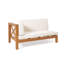 Banc de coin gauche à dossier en X pour patio, ensemble de 2, beige-1902483521-1902483527