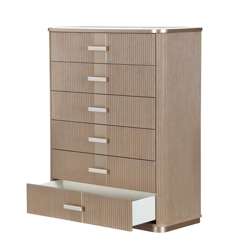 West Kensington Highboy Chest, Tan
