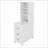 White 3-Drawer Nightstand with Charge Station &amp; Adjustable Shelves