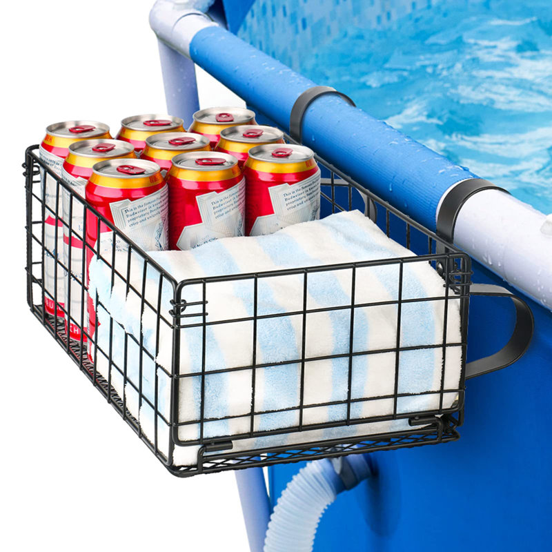 Panier de rangement de piscine pliable