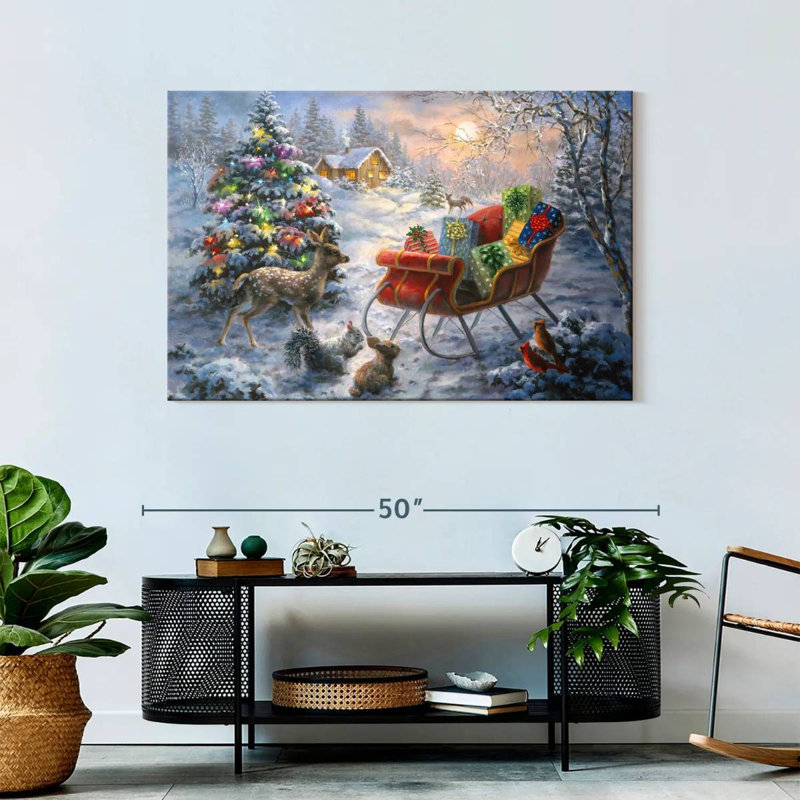 C'est la nuit avant Noël, H 30 po x l 45 po