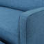 Fauteuil inclinable manuel en tissu au fini bleu par FlowLuxe pour salon, spacieux et large de 47 pouces pour une détente décontractée