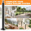 Main courante noire en acier inoxydable 8 pi pour système de rampe à câbles (main courante 8 pi)-133919188