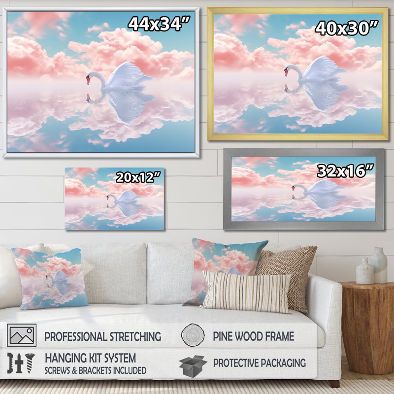 «Graceful Mirage Sawn Clouds», reproduction sur toile, Toile tendue, H 34 po x l 44 po