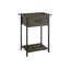 Table d'appoint, 2 niveaux, bout, lampe, salon, table d'appoint, tiroir de rangement, petit, métal stratifié bronze, contemporain-1229257990