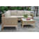 Luro 4 Piece Rattan Sectional Seating Group with Cushions
