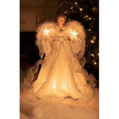 Pointe d'arbre de Noël en forme d'ange