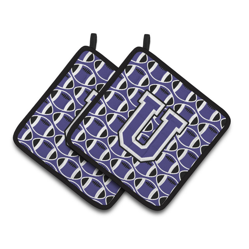 Poignée de football, U, Violet / Blanc