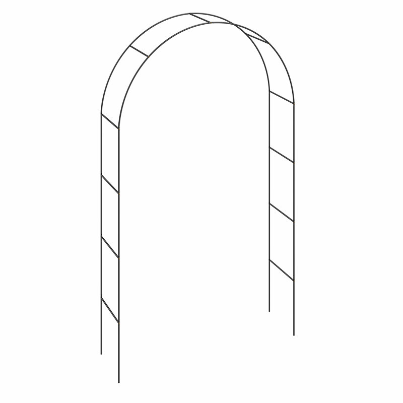 Ayrah 140cm W x 37cm D Metal Arbour in Black