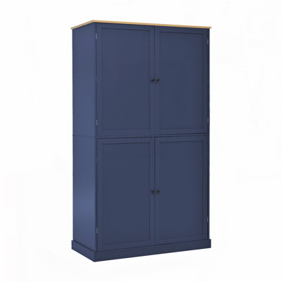 Kitchen Pantry Large Cupboard Storage Cabinet with 2 Drawers, 2 Adjustable Shelves, 8 Door Shelves for Kitchen, Dining Room