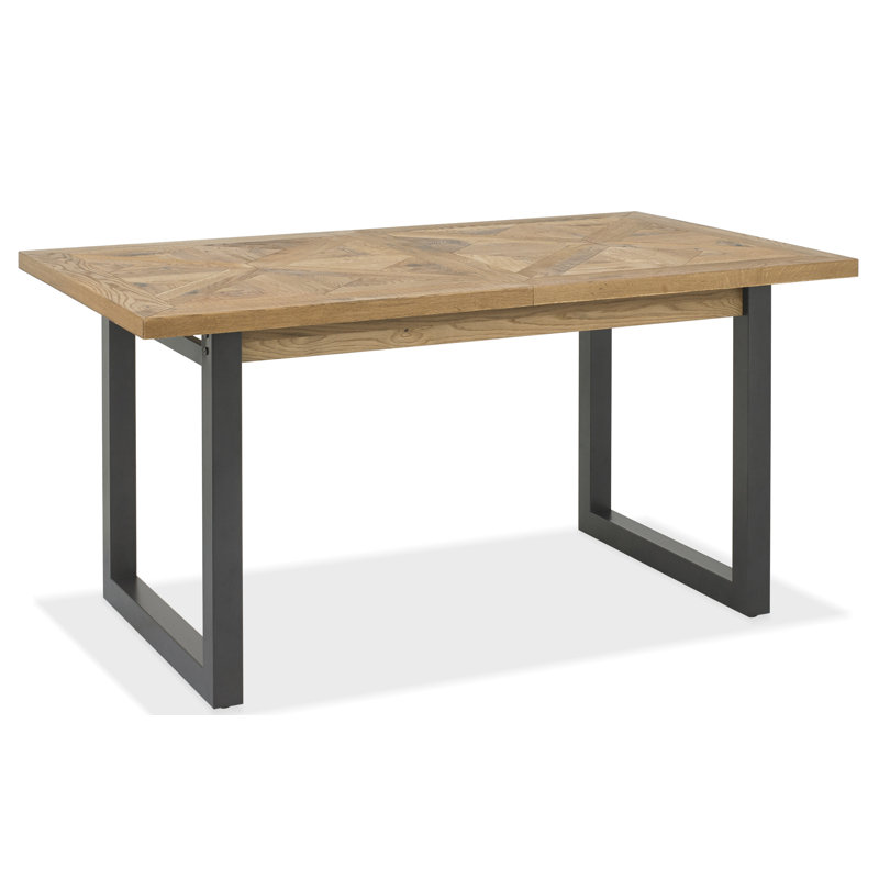 Phillippi Extendable Metal Base Dining Table, H77 x L158 x W90cm
