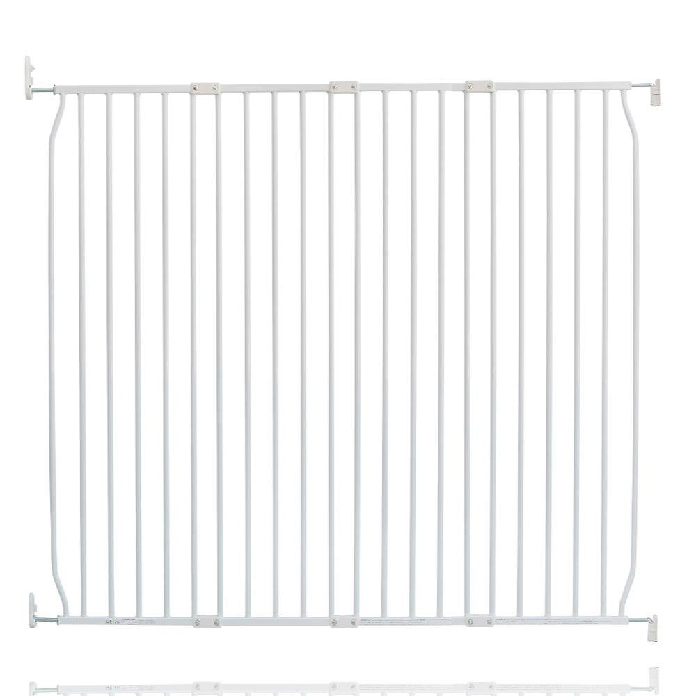 Safetots Eco Screw Fit Baby Gate, White, 130Cm - 140Cm, Stair Gate For Toddler And Baby, Screw Fit Safety Barrier