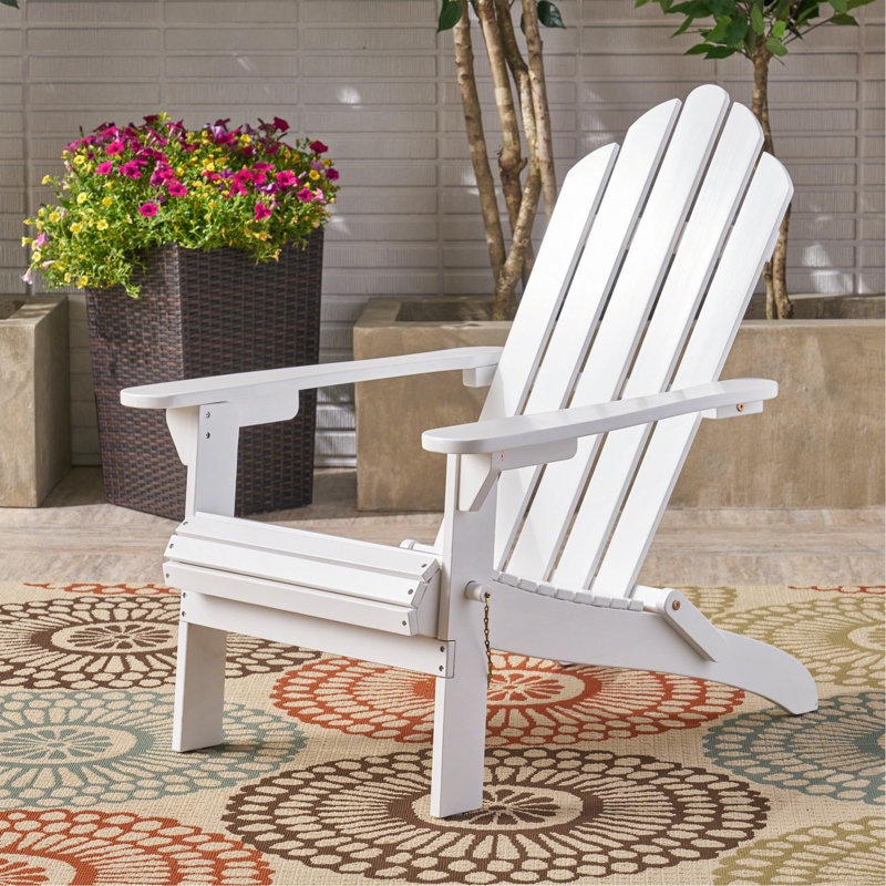 Chaise Adirondack pliable, Blanc