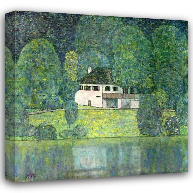 Manoir et écluse Unterach sur le lac Attersee, vers 1908, H 20 po x l 20 po