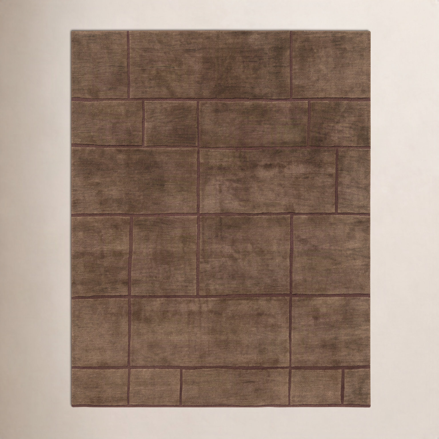 Hand-Tufted Wool Rug, Brown, 2'6x8'