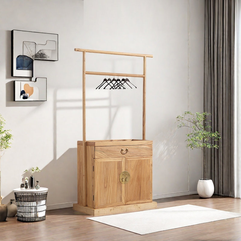 Durable Traditional Coat Rack, Burlywood