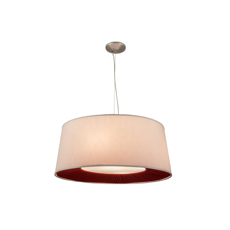 Lustre cylindrique unique à 5 lumières Bruges, H 264 po x l 52 po x P 52 po