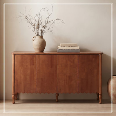 Sideboard Buffet Cabinet with 4 Doors and 2 Shelves