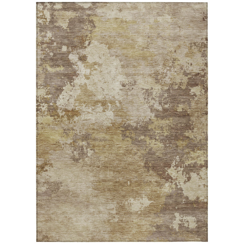 Machine Washable Indoor/Outdoor Earleville ACN2367 Abstract Rug, Rectangle 10' x 14'