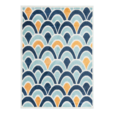 Tapis d'extérieur Hayworth Bleu