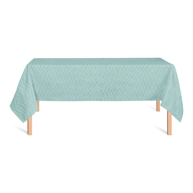 Woven Texture Cream 3 Tablecloth, Teal
