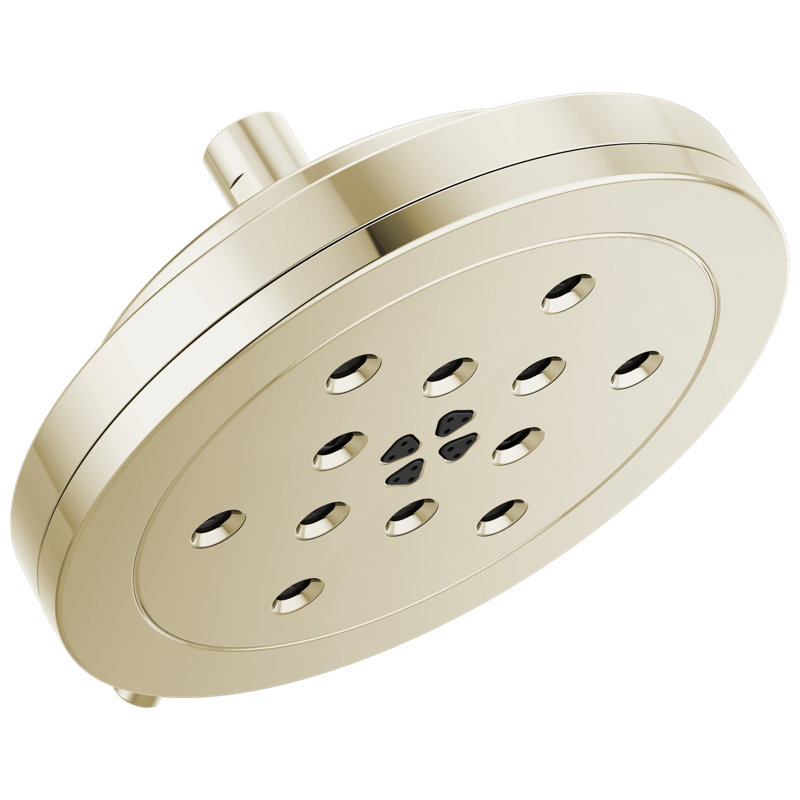 8” H2OKinetic® Round Multi-Function Wall Mount Showerhead, Polished Nickel