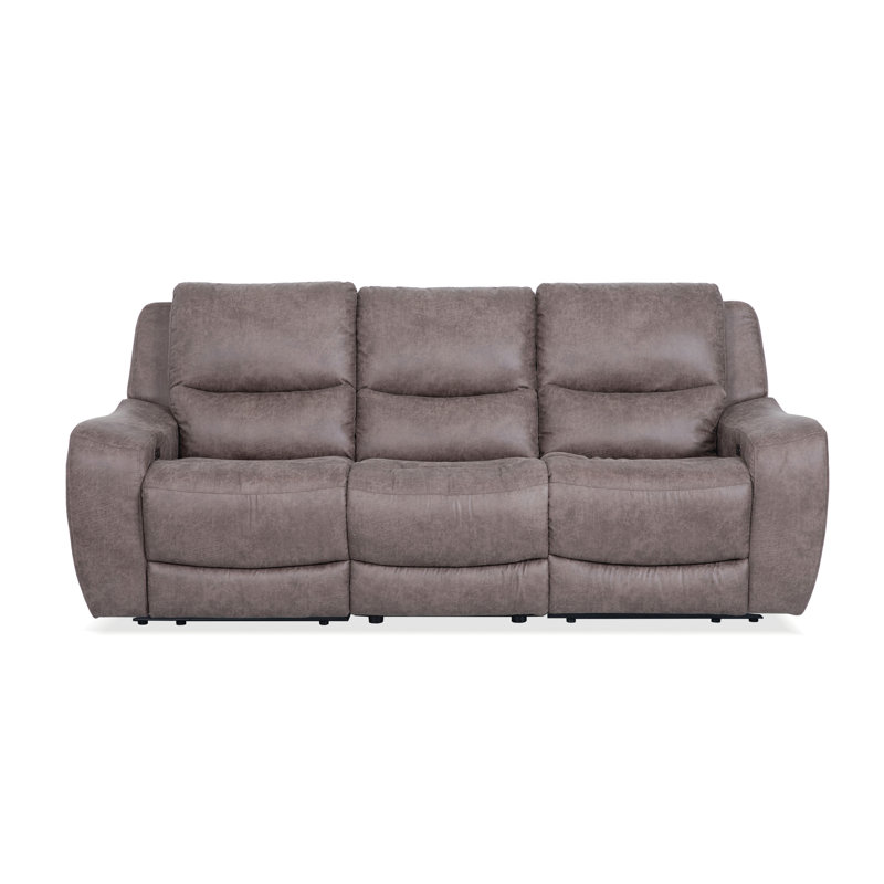 Partida 3-Seat Upholstered Power Recliner Sofa, Brown