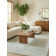 Cortero Hand Tufted Wool Abstract Area Rug in Light Blue/Ivory