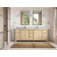 Chêne blanc Elizabeth X P 22 po D Meuble-lavabo double avec 2 po Quartz-121972666